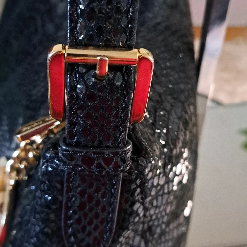 Michael Kors Snakeskin Embossed  Shoulder Bag